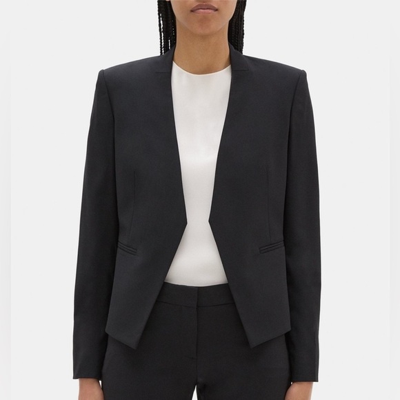 Theory Open Blazer In Sevona Stretch Wool size 6 - Picture 1 of 6